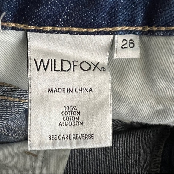 Wildfox Jeans Women's 28 Da Vinci Wash Paint Baggy Cropped Medium Wash - Picture 9 of 10